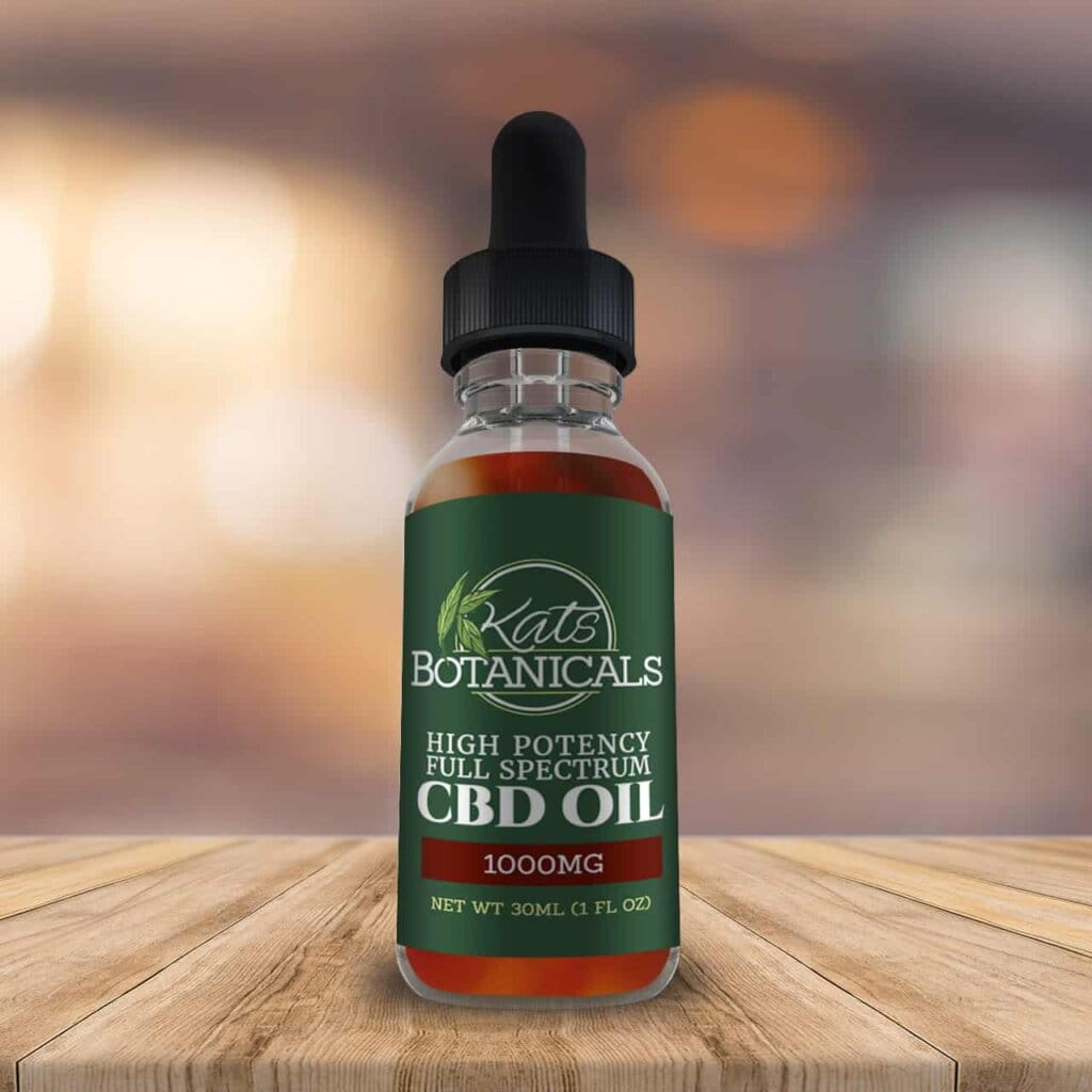 1000mg Natural CBD Oil - Full Spectrum & Lab Tested - Kats Botanicals