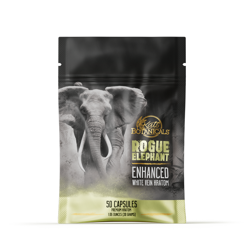 rogue elephant kratom capsules white