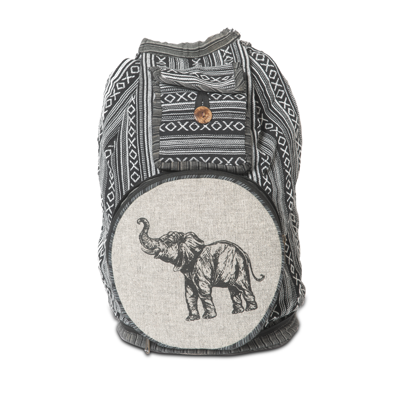 Rogue Elephant Backpack - BW Stripe