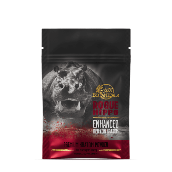 Rogue Hippo - Enhanced Green Vein Kratom - 1 ounce - Red