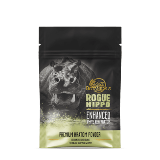 Rogue Hippo - Enhanced Green Vein Kratom - 1 ounce - White