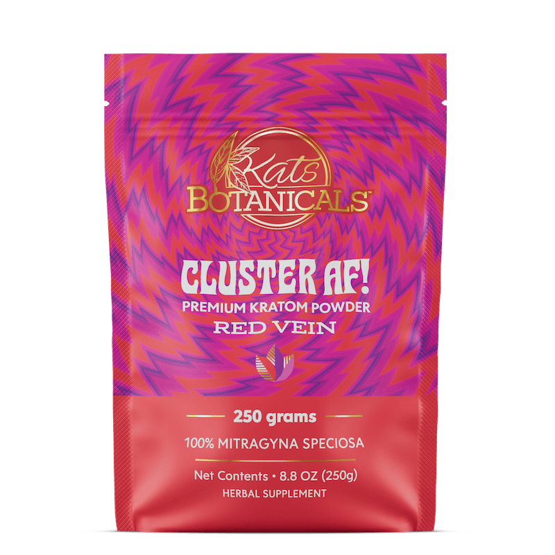 Cluster AF! Red Vein Premium Kratom Powder - Kats Botanicals