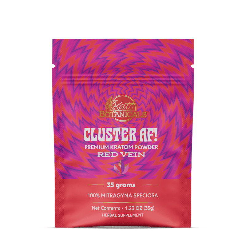 Cluster AF! Red Vein Premium Kratom Powder - Kats Botanicals