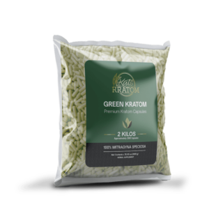 2 Kilo Green Kratom Capsules - Kats Botanicals