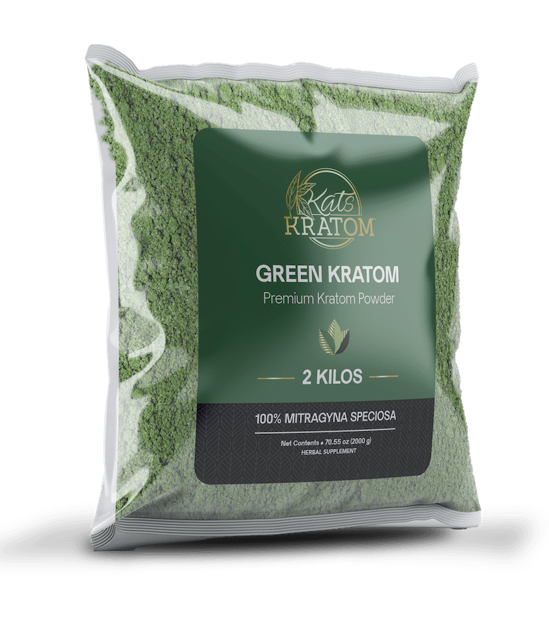 2 Kilo Green Kratom Powder - Kats Botanicals