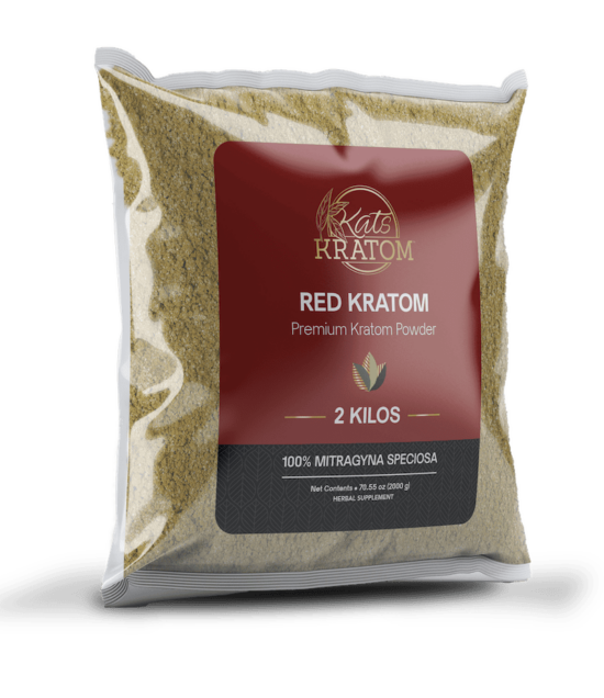 2 Kilo Red Kratom Powder - Kats Botanicals
