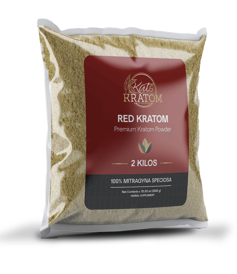 2 Kilo Red Kratom Powder - Kats Botanicals