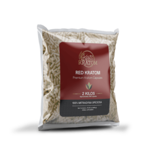 2 Kilo Red Kratom Capsules - Kats Botanicals