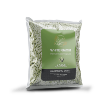 2 Kilo Green Kratom Capsules - Kats Botanicals