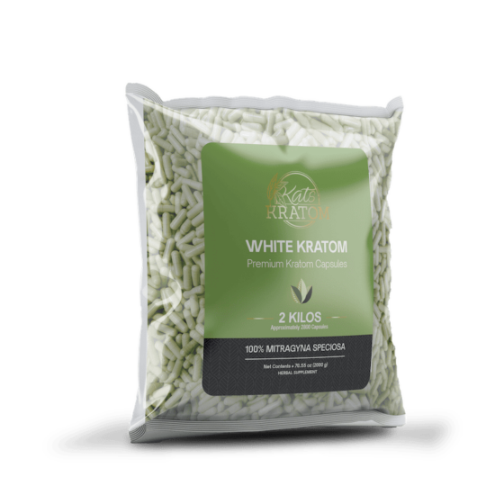 2 Kilo Green Kratom Capsules - Kats Botanicals