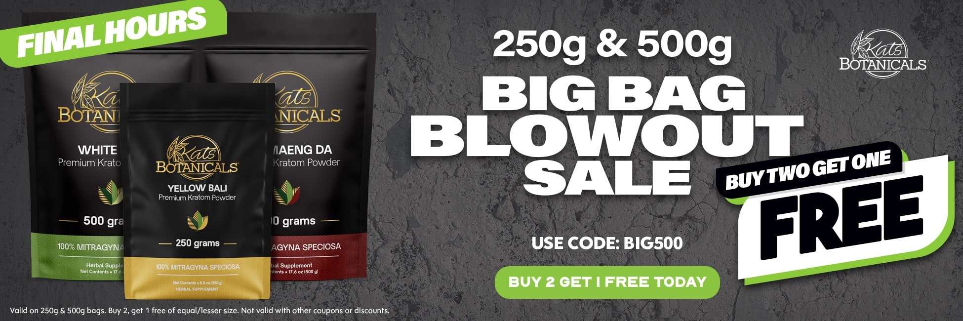 250g & 500g Kratom Powder Sale
