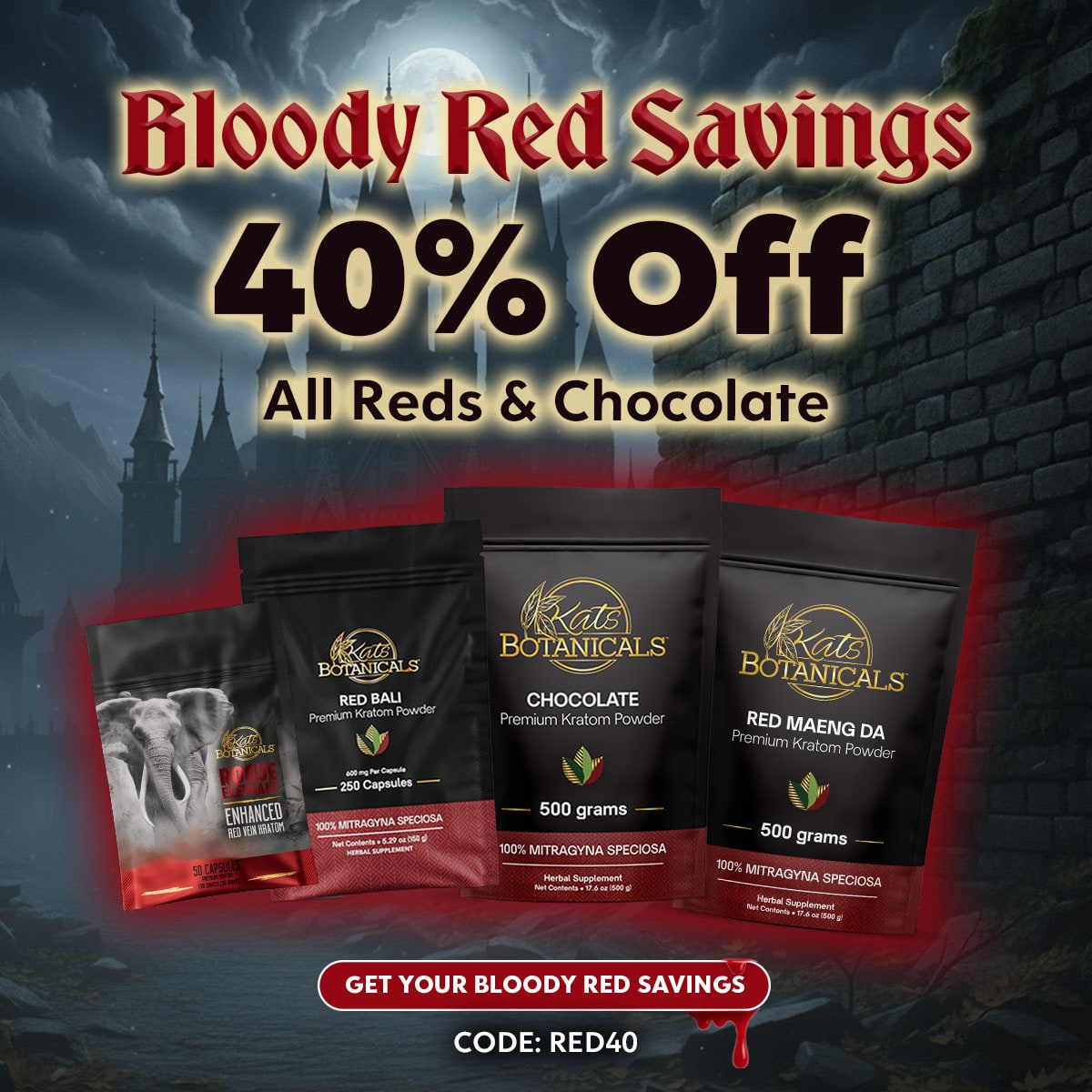 Bloody Red Savings - 40% off Red Vein Kratom