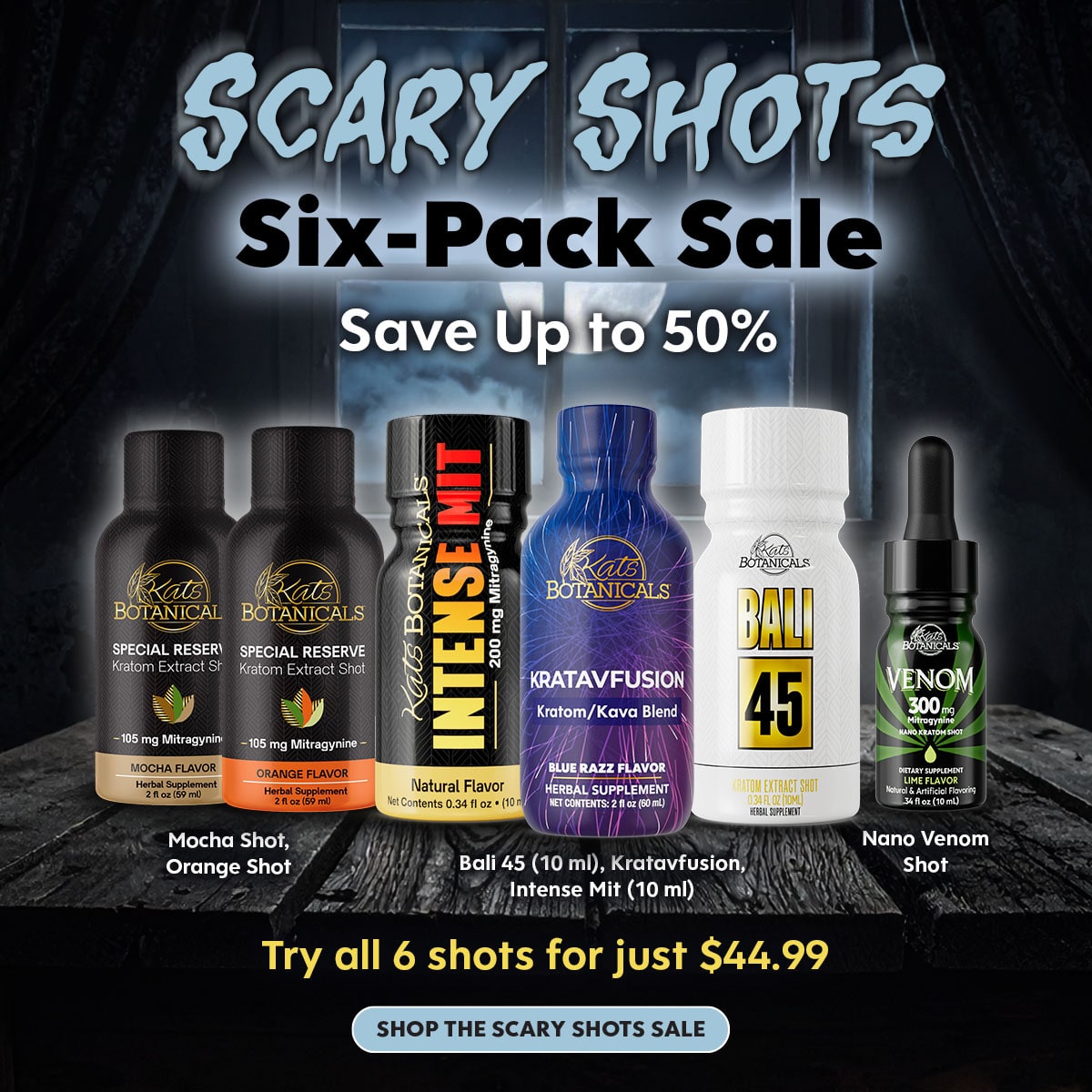 Kats Botanicals - Scary Shots Six-Pack Sale