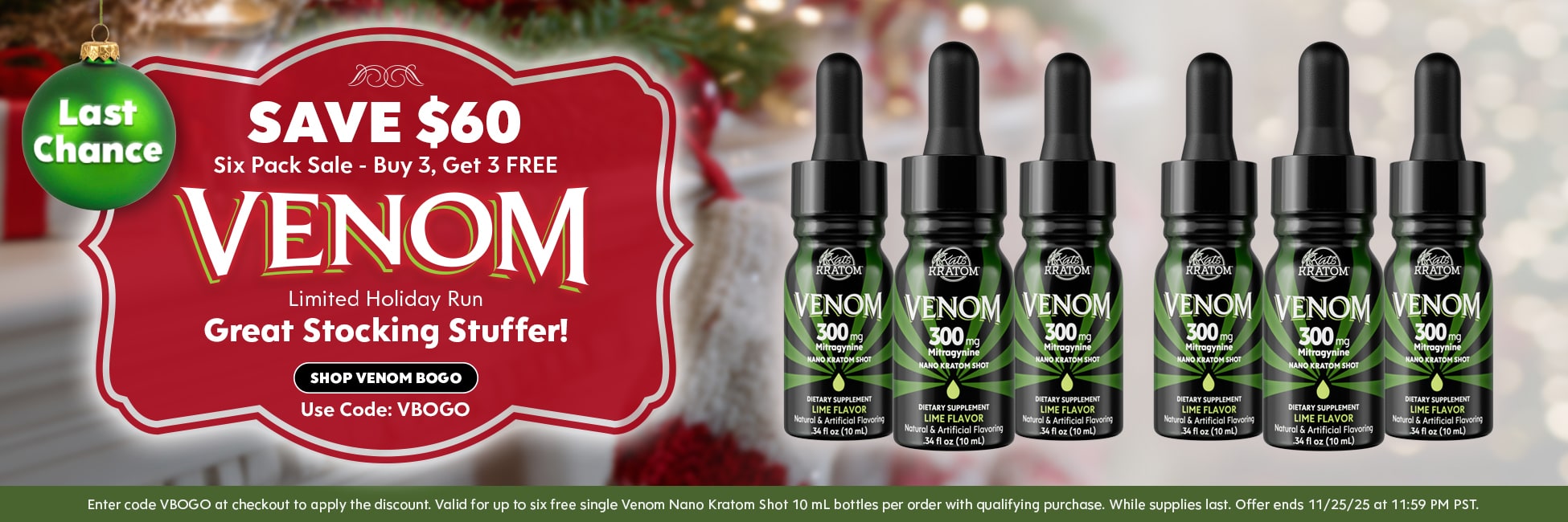 Christmas Venom Bogo Sale - Kats Botanicals