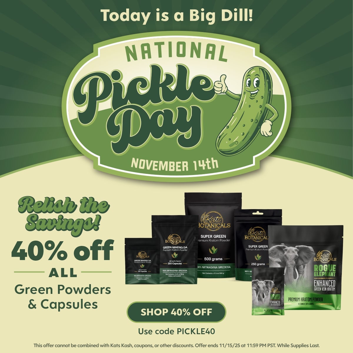 40% Off Green Vein Kratom