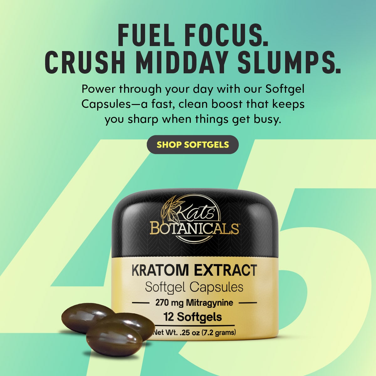 Softgel Capsules provide a fast-acting, long-lasting wellness boost that will enhance your workflow and daily activities.