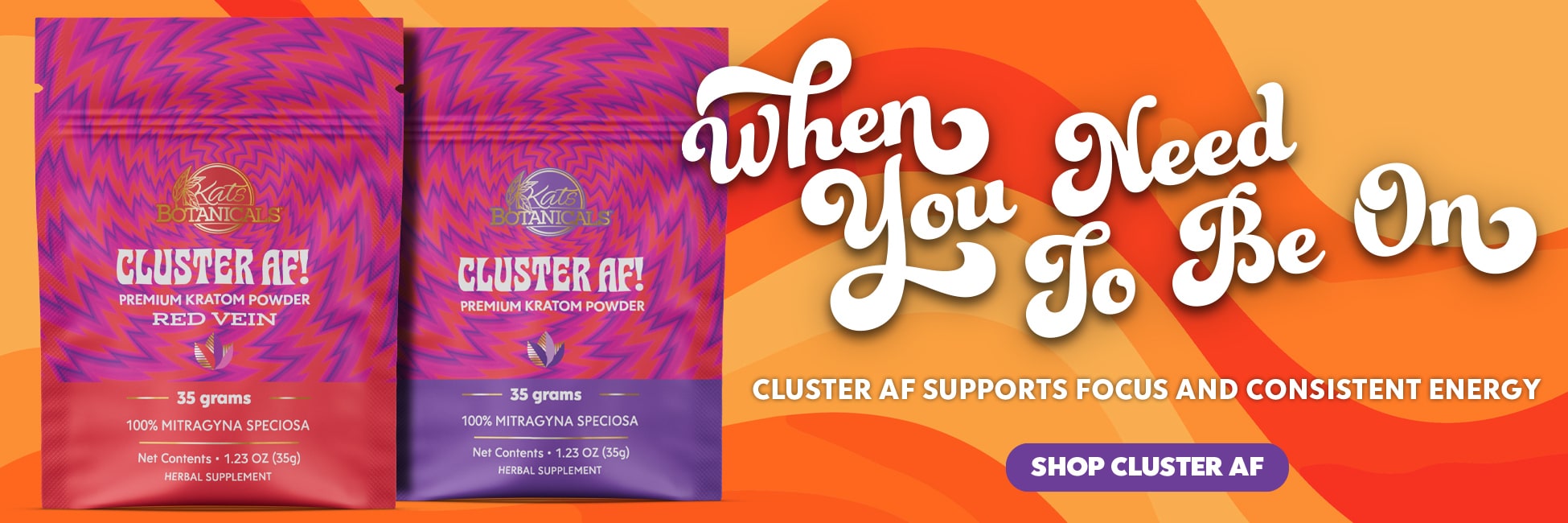 Cluster AF Kratom Powder - Kats Botanicals