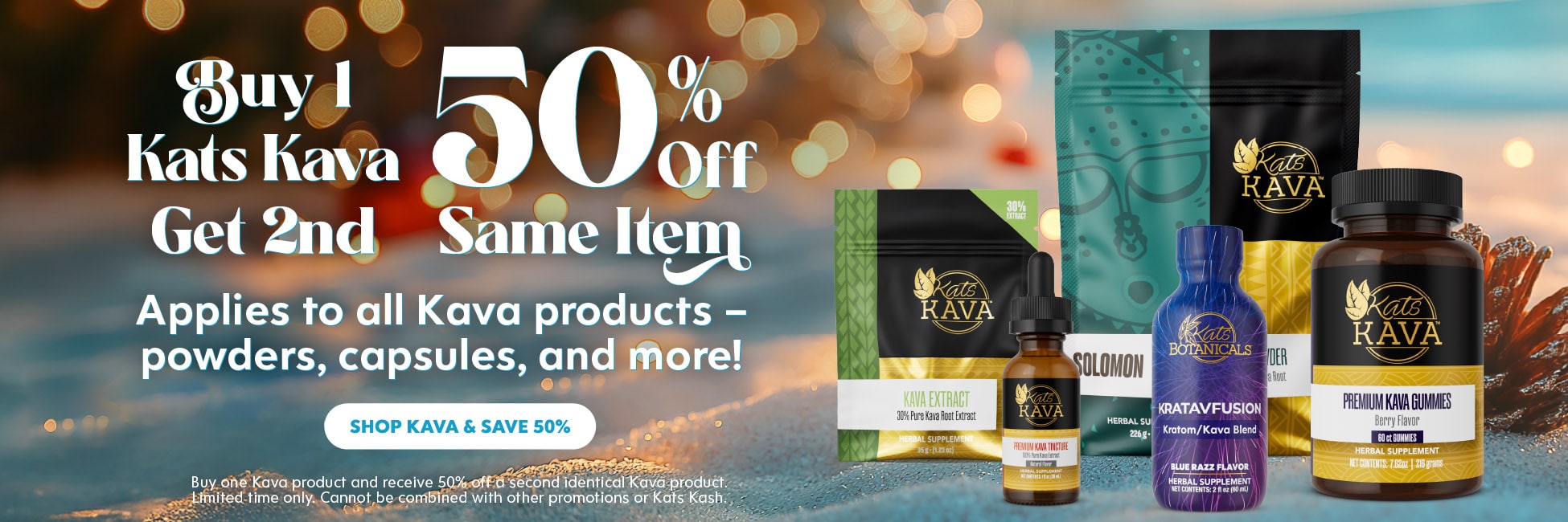 Kava - Buy 1 Get 1 at 50% off! Kats Botanicals