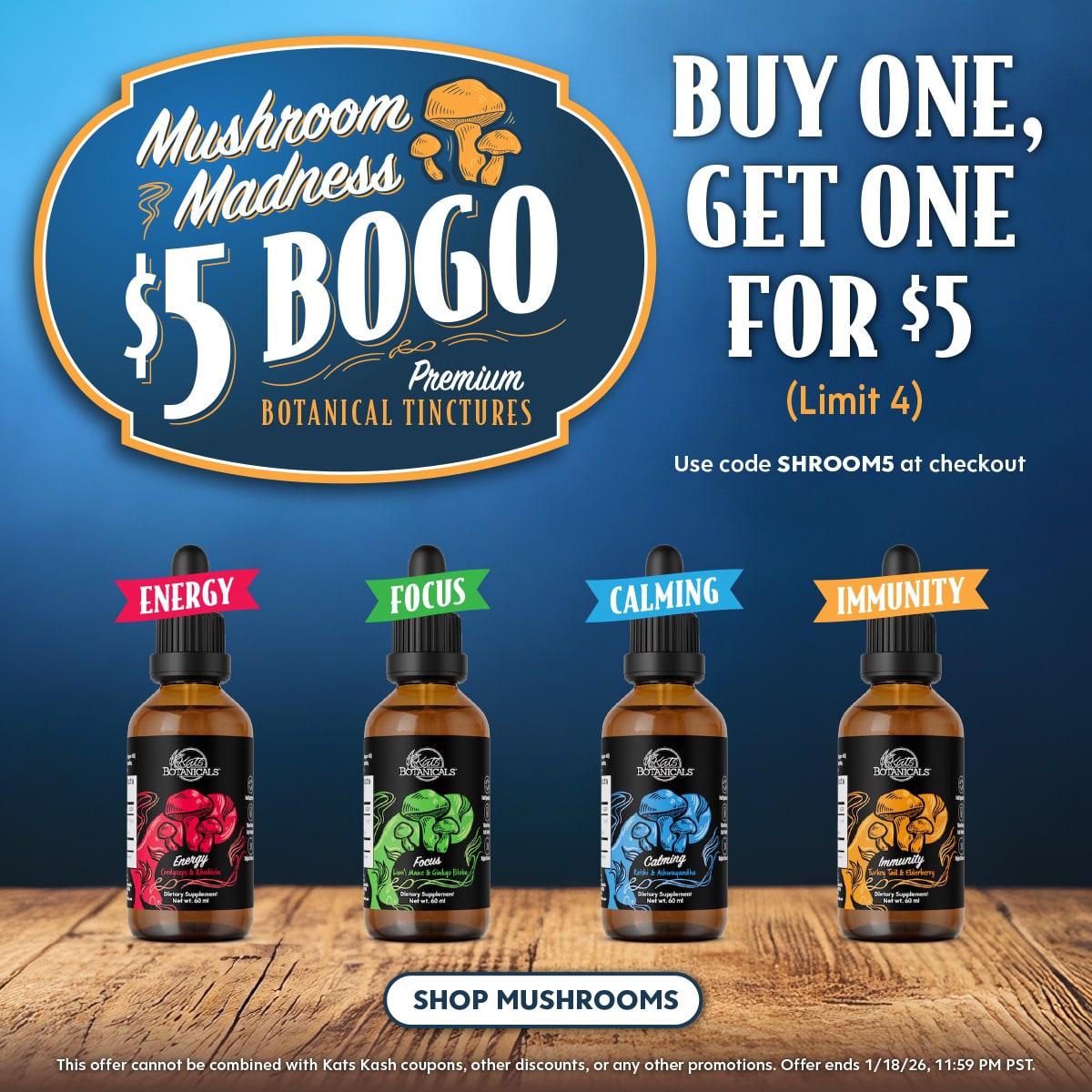 Mushroom Bogo Deal - Kats Botanicals