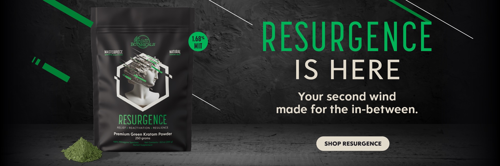 Resurgence High MIT Kratom Powder - Kats Botanicals