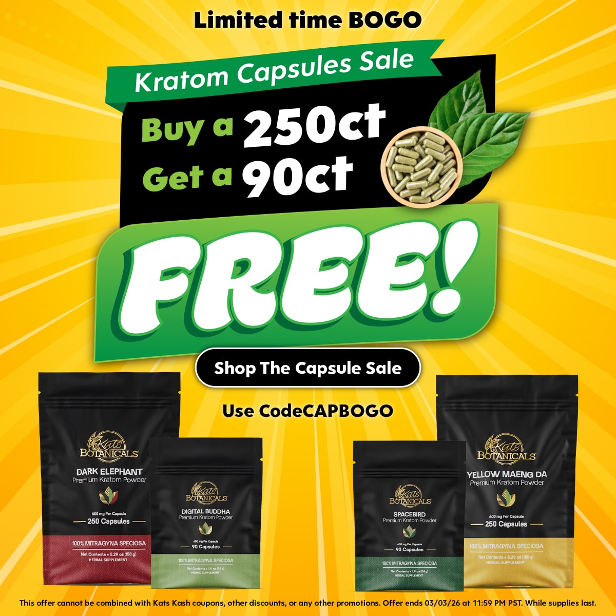 Kratom Capsules - Kats Botanicals