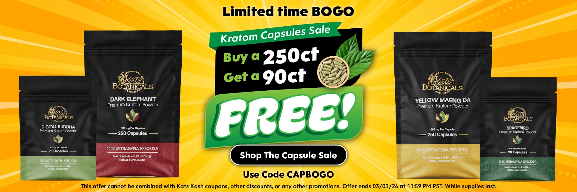 Kratom Capsule Sale - Kats Botanicals