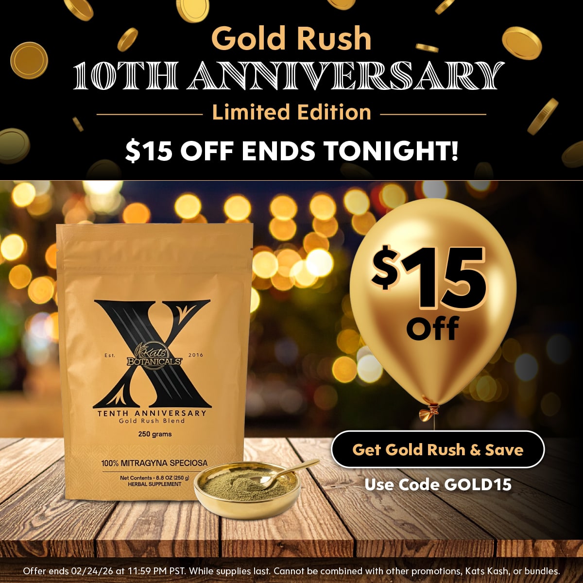Gold Rush Kratom Sale - Kats Botanicals