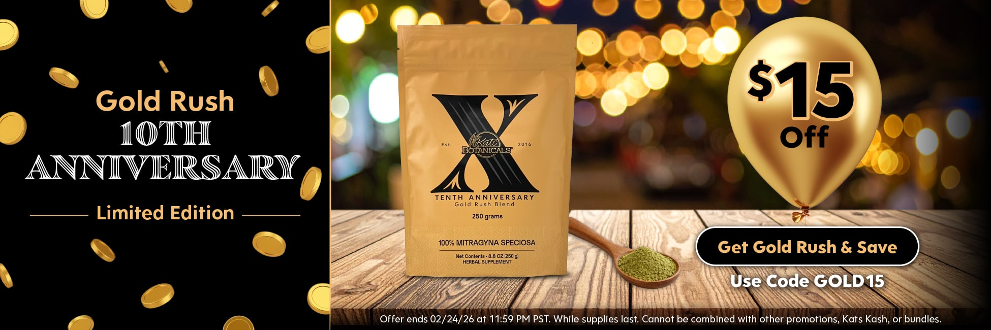Gold Rush Kratom Sale - Kats Botanicals