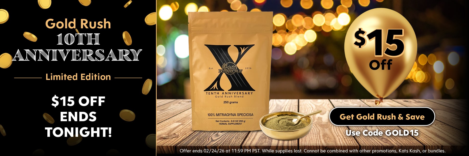 Gold Rush Kratom Sale - Kats Botanicals