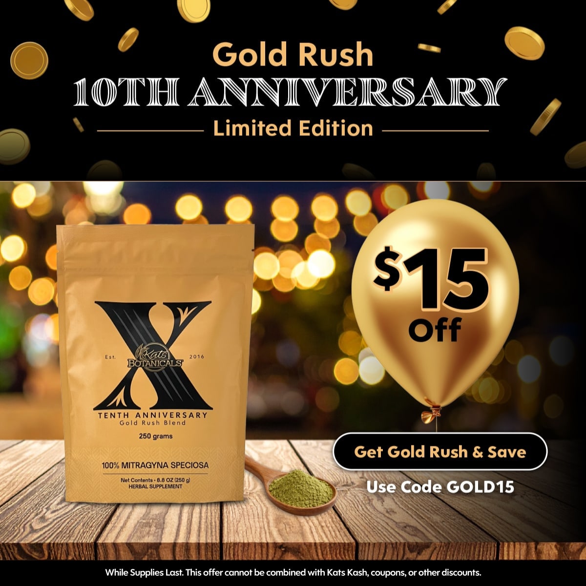 Gold Rush Kratom Sale - Kats Botanicals