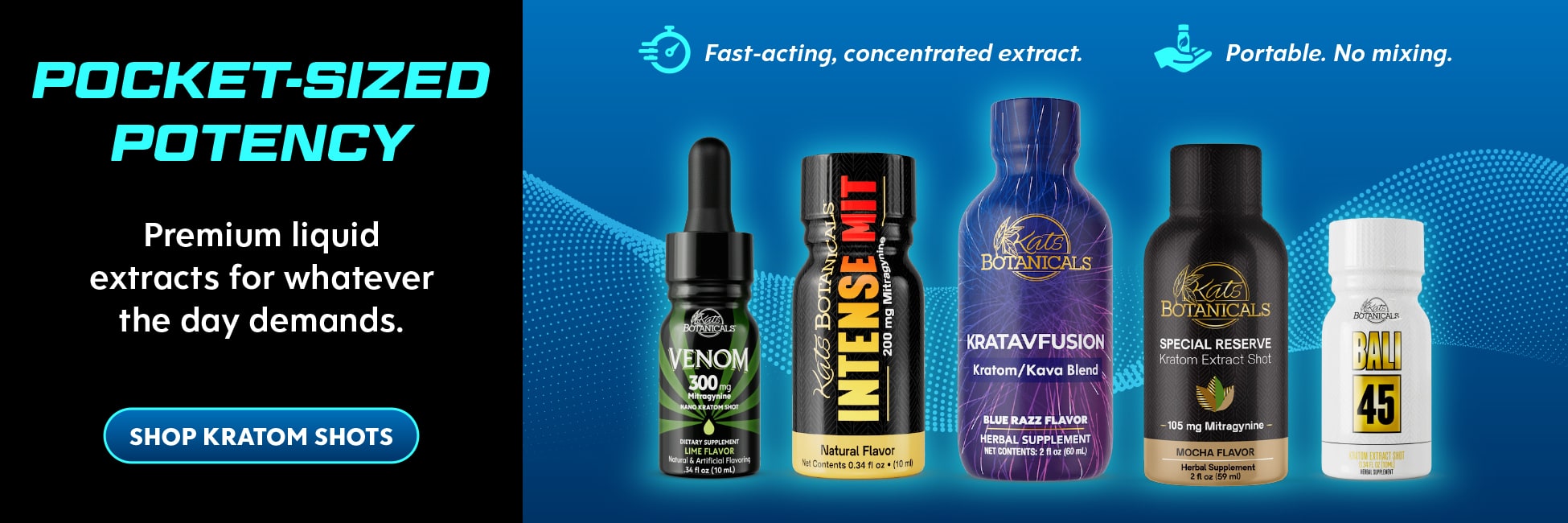 Pocket Sized Potency - Kats Botanicals Shots