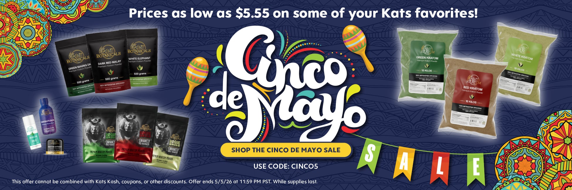 Cinco de Mayo - Massive saving on Kratom - Kats Botanicals