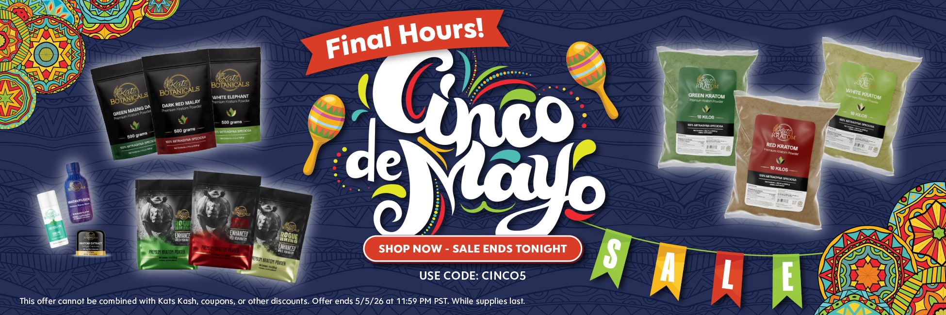 Cinco de Mayo - Massive saving on Kratom - Kats Botanicals