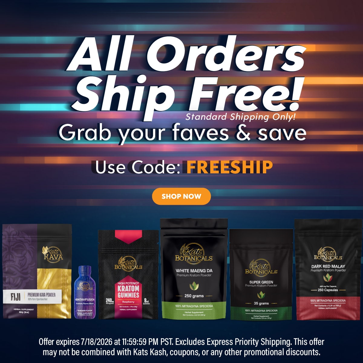 Free Shipping - Kats Botanicals