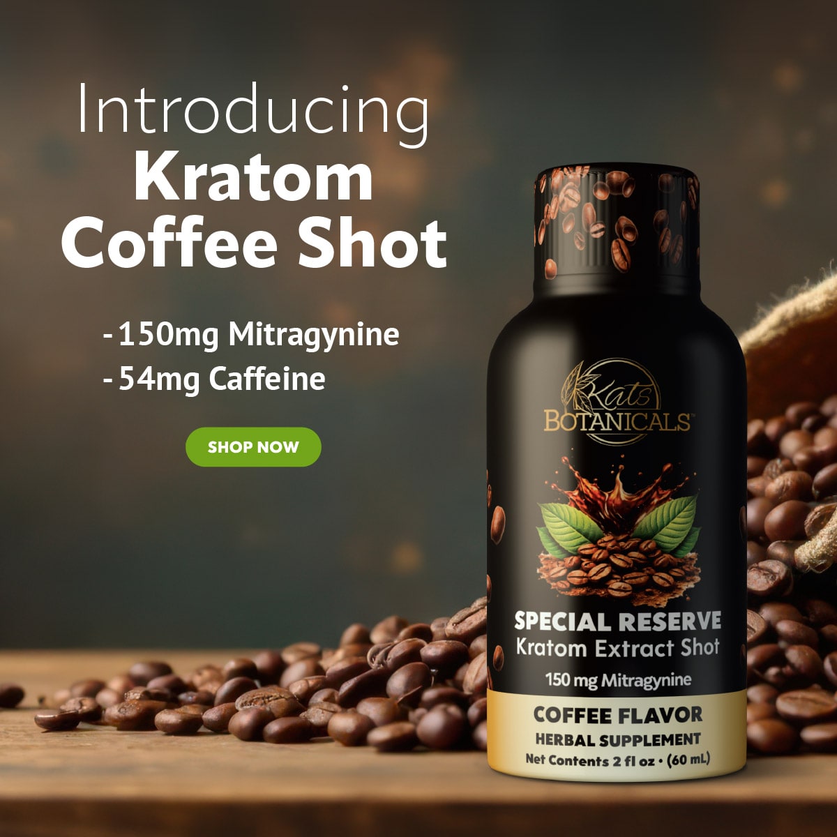 Kratom Coffee Shot - Kats Botanicals