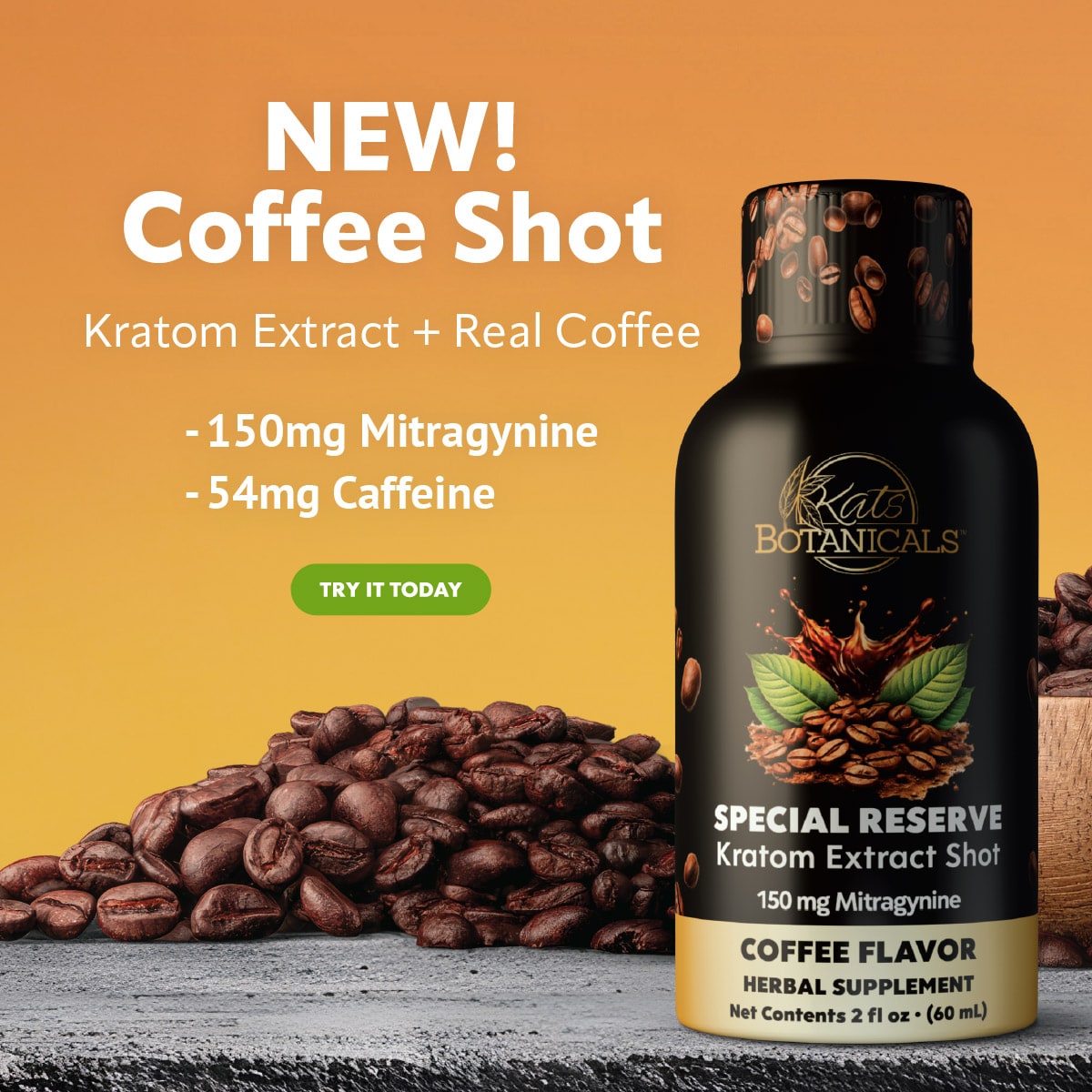 Kratom Coffee Shot - Kats Botanicals