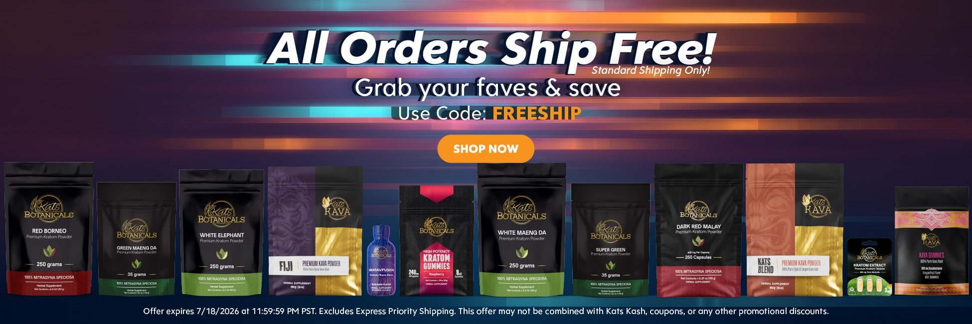 Free Shipping - Kats Botanicals