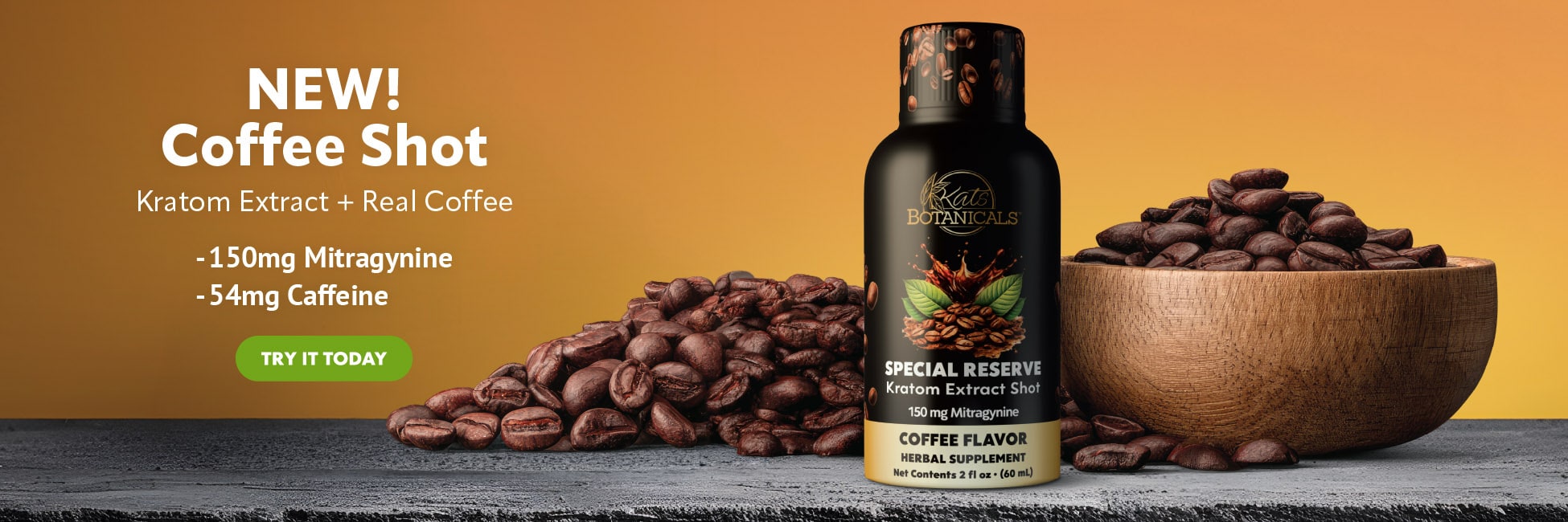 Kratom Coffee Shot - Kats Botanicals