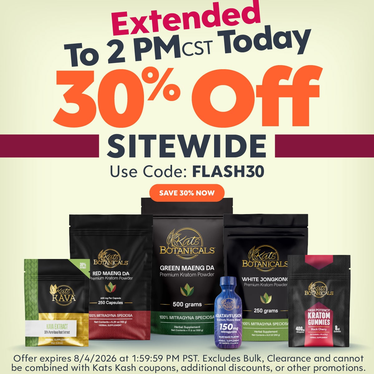 Kats Botanicals - Site Wide Sale 30% off