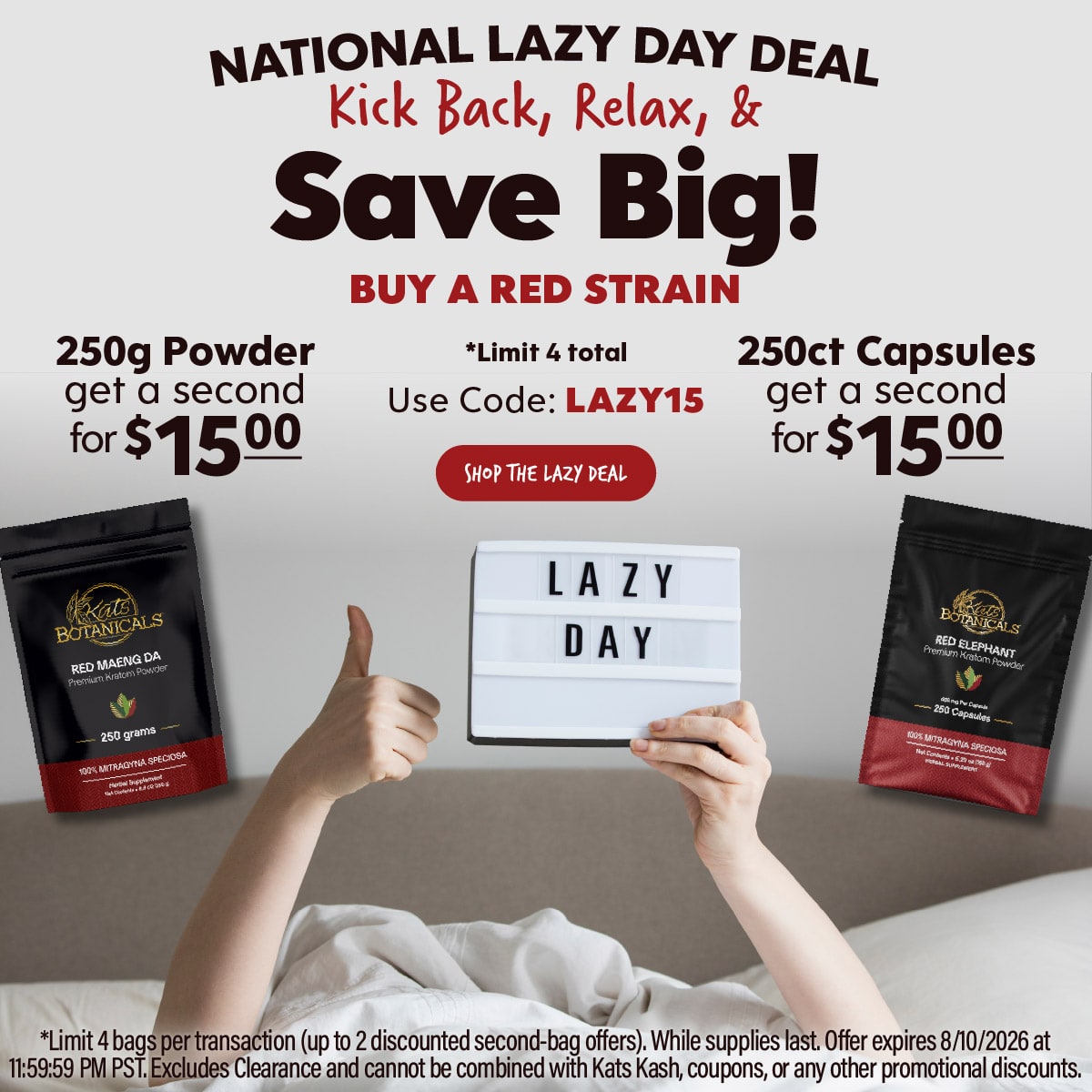 Red Strain Kratom Sale - Kats Botanicals
