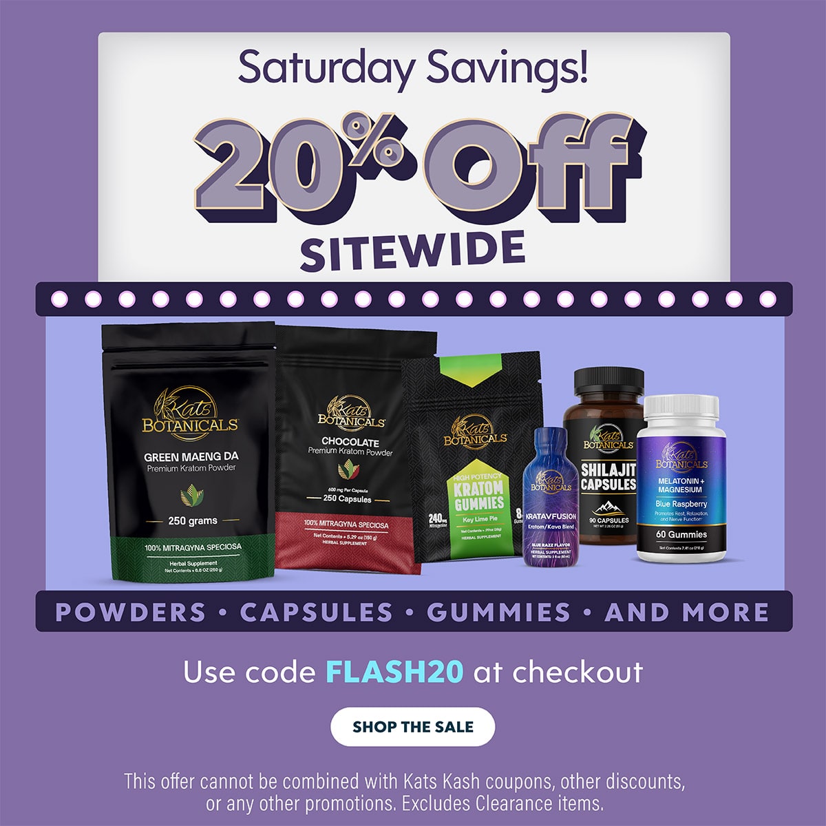 20% Off Site Wide - Kats Botanicals
