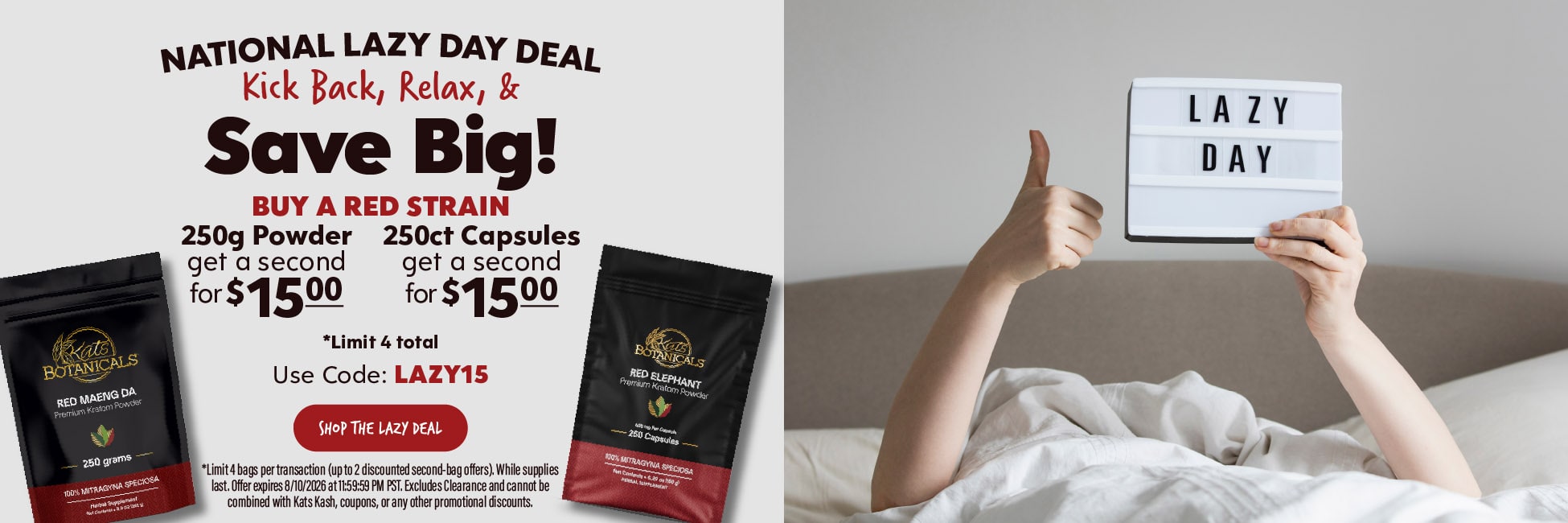 Red Strain Kratom Sale - Kats Botanicals