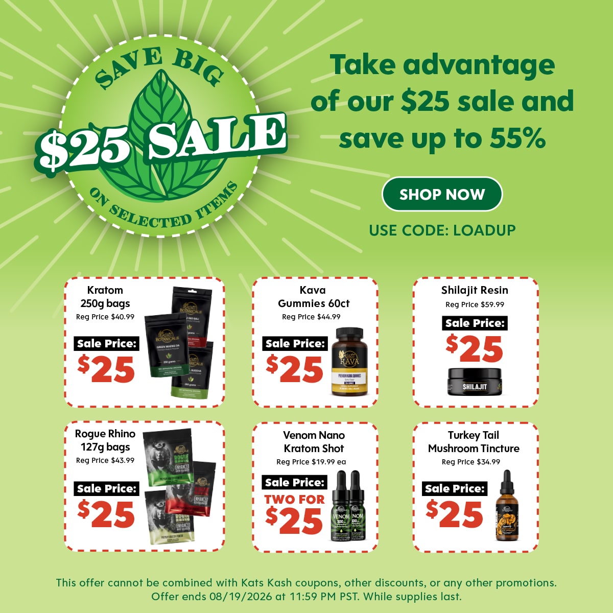 $25 Sale - Kats Botanicals