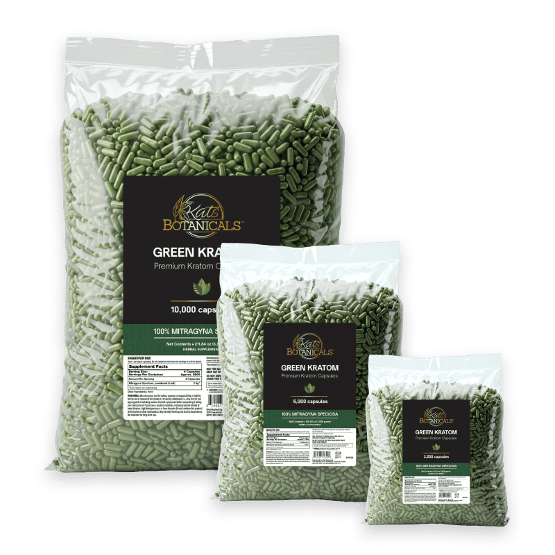 Kats Botanicals - Bulk Green Kratom Capsules