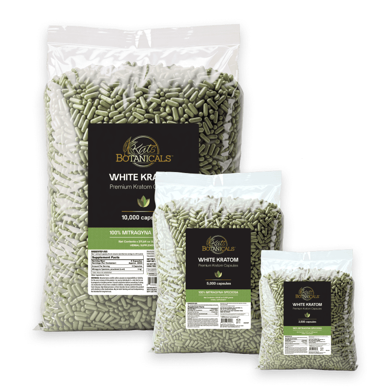 Kats Botanicals - Bulk White Kratom Capsules