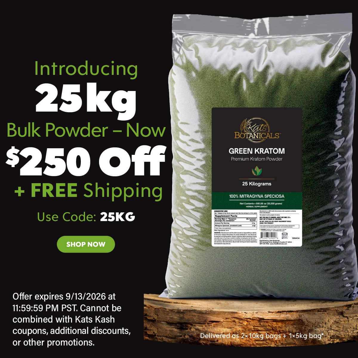 25kg Kratom Powder Sale - Kats Botanicals