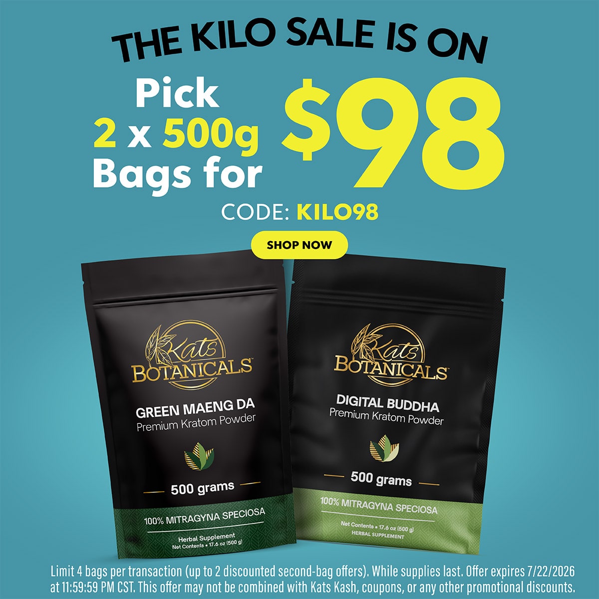 500g Kratom Powder Sale - Kats Botanicals
