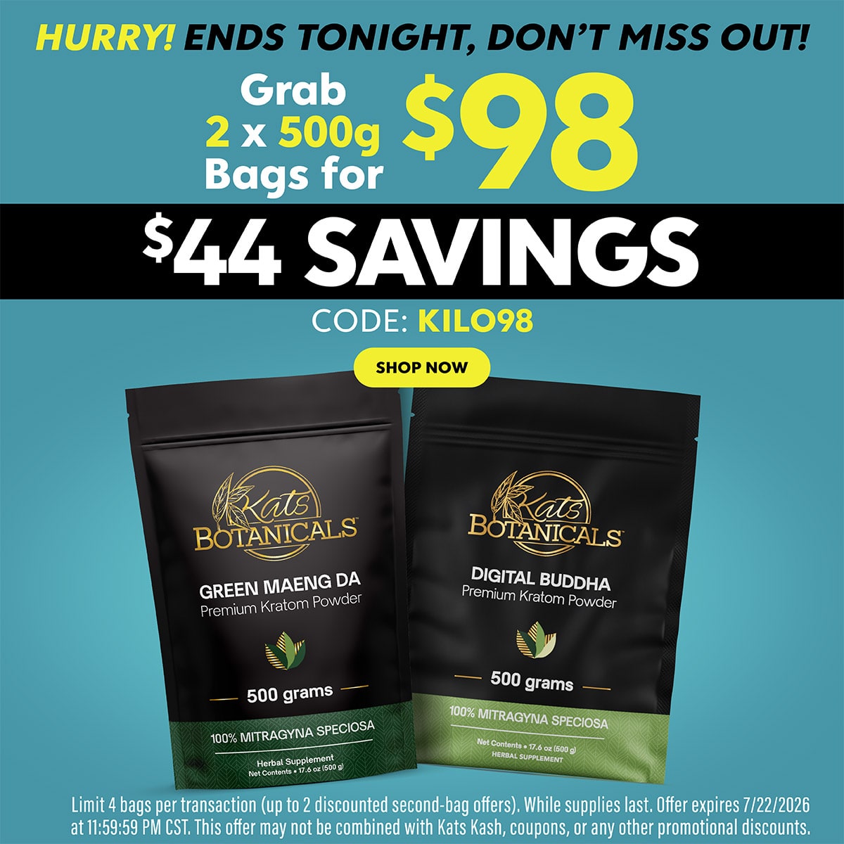 500g Kratom Powder Sale - Kats Botanicals