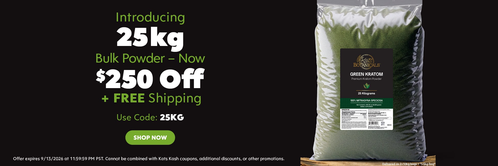 25kg Kratom Powder Sale - Kats Botanicals