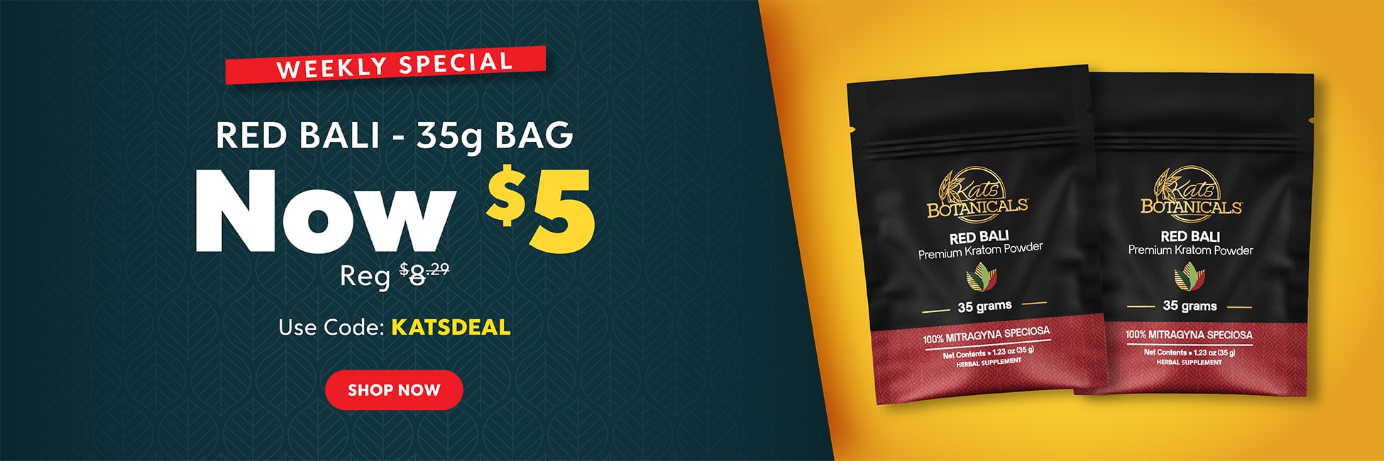 Red Bali Kratom $5 - Kats Botanicals